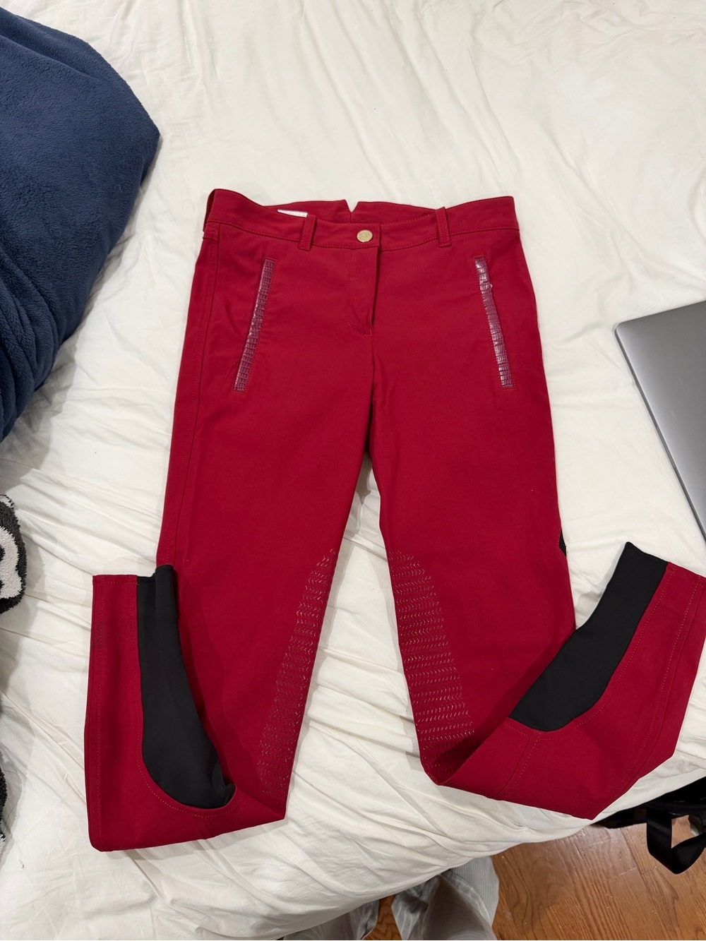 Red Women's Equestrian Stretch Riding Leggings